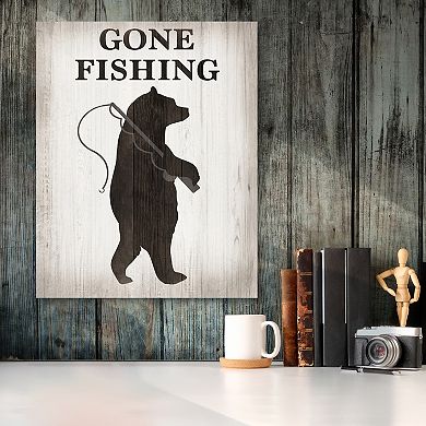 COURTSIDE MARKET Gone Fishing Board Sign
