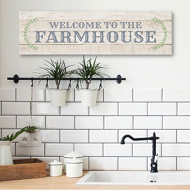 COURTSIDE MARKET Welcome Farmhouse Board Panel