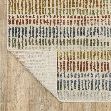 StyleHaven Bassel Distressed Striped Area Rug