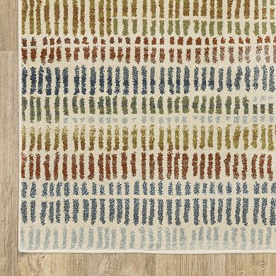 StyleHaven Bassel Distressed Striped Area Rug