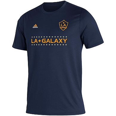 Men's adidas Navy LA Galaxy Jersey Hook AEROREADY T-Shirt