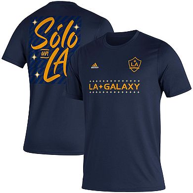 Men's adidas Navy LA Galaxy Jersey Hook AEROREADY T-Shirt