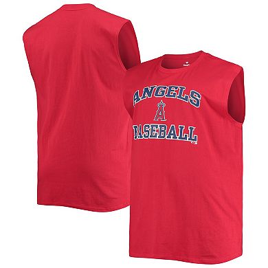 Men's Red Los Angeles Angels Big & Tall Jersey Muscle Tank Top
