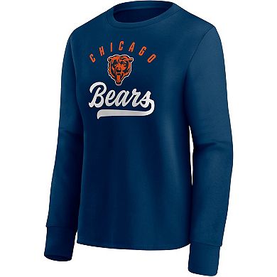 Women's Fanatics Branded Navy Chicago Bears Ultimate Style Pullover Sweatshirt