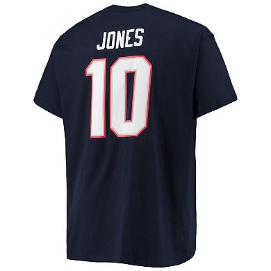 Men's Fanatics Branded Mac Jones Navy New England Patriots Big & Tall Player Name & Number T-Shirt