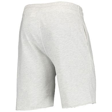 Men's Concepts Sport Oatmeal Colorado Rockies Mainstream Logo Terry Tri-Blend Shorts