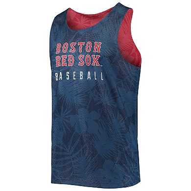 Men's FOCO Navy Boston Red Sox Floral Reversible Mesh Tank Top