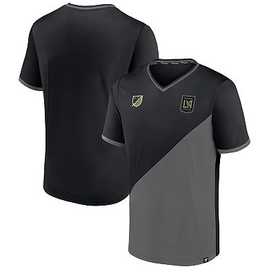 Men's Fanatics Branded Black/Gray LAFC Striker V-Neck T-Shirt