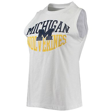 Women's Concepts Sport Charcoal/White Michigan Wolverines Tank Top & Leggings Sleep Set