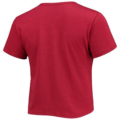 Women's ZooZatz Crimson Alabama Crimson Tide Core Laurels Cropped T-Shirt