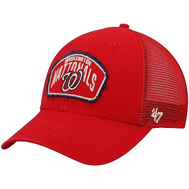 Men's '47 Red Washington Nationals Cledus MVP Trucker Snapback Hat