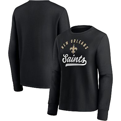 Women's Fanatics Branded Black New Orleans Saints Ultimate Style Pullover Sweatshirt