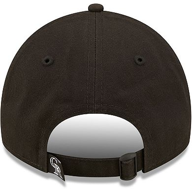 Men's New Era Colorado Rockies Black On Black Core Classic 2.0 9TWENTY Adjustable Hat