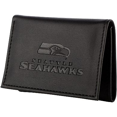 Men's Black Seattle Seahawks Hybrid Tri-Fold Wallet