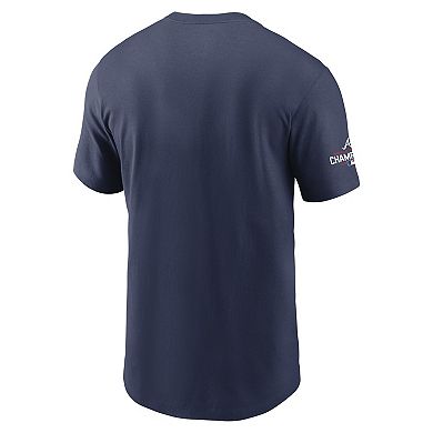Men's Nike Navy Atlanta Braves 2022 Gold Program Wordmark T-Shirt