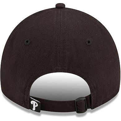 Men's New Era Philadelphia Phillies Black On Black Core Classic 2.0 9TWENTY Adjustable Hat