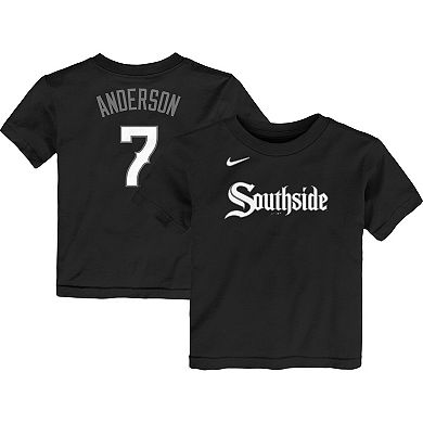 Toddler Nike Tim Anderson Black Chicago White Sox City Connect Name & Number T-Shirt