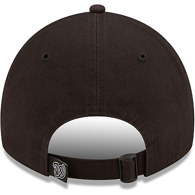 Men's New Era Washington Nationals Black On Black Core Classic 2.0 9TWENTY Adjustable Hat