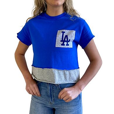 Women's Refried Apparel Royal Los Angeles Dodgers Cropped T-Shirt