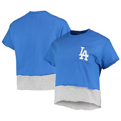 Women's Refried Apparel Royal Los Angeles Dodgers Cropped T-Shirt