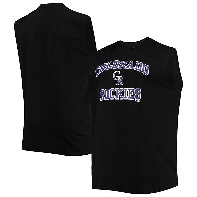 Men's Black Colorado Rockies Big & Tall Jersey Muscle Tank Top