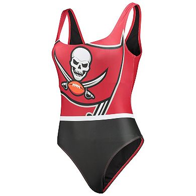 Women's FOCO Red Tampa Bay Buccaneers Team One-Piece Swimsuit