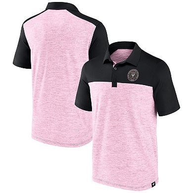 Men's Fanatics Branded Pink/Black Inter Miami CF Clutch Space-Dye Polo