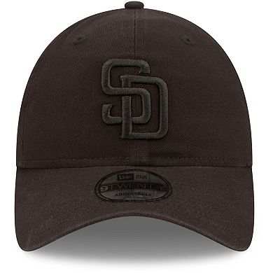 Men's New Era San Diego Padres Black On Black Core Classic 2.0 9TWENTY Adjustable Hat