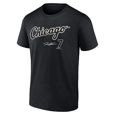 Men's Fanatics Branded Tim Anderson Black Chicago White Sox Player Name & Number T-Shirt