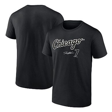 Men's Fanatics Branded Tim Anderson Black Chicago White Sox Player Name & Number T-Shirt