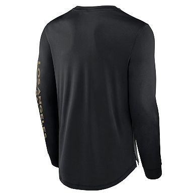 Men's Fanatics Branded Black/Gray LAFC Striker Long Sleeve T-Shirt