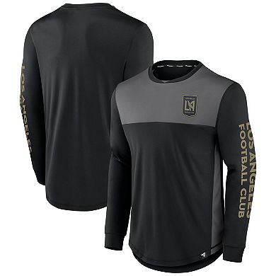 Men's Fanatics Branded Black/Gray LAFC Striker Long Sleeve T-Shirt