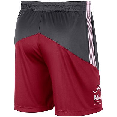 Men's Nike Anthracite/Crimson Alabama Crimson Tide Team Performance Knit Shorts