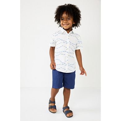 Toddler Boy Carter's Cars Button-Front Shirt & Shorts Set