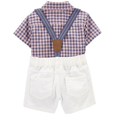 Baby Carter's 3-Piece Plaid Dress Me Up Set