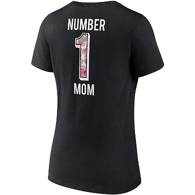 Women's Fanatics Branded Black New Orleans Saints Team Mother's Day V-Neck T-Shirt