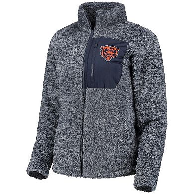 Juniors Navy Chicago Bears Intercepting Teddy Full-Zip Jacket