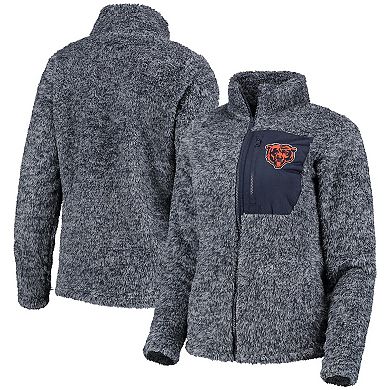 Juniors Navy Chicago Bears Intercepting Teddy Full-Zip Jacket