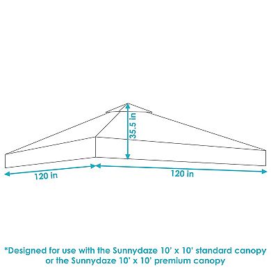 Sunnydaze 10 x 10 ft Oxford Fabric Pop-Up Canopy Shade with Vent - Blue