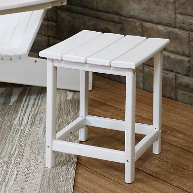 Sunnydaze All-weather, Square Outdoor Adirondack Side Table