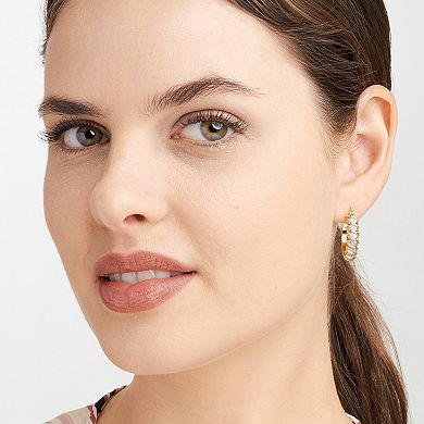 Sarafina Diamond Accent Twist Hoop Earrings