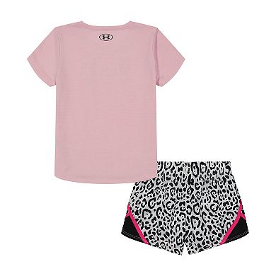 Baby & Toddler Girl Under Armour Go Wild Logo Tee & Printed Shorts Set