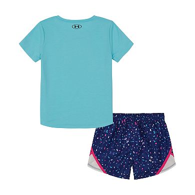 Baby & Toddler Girl Under Armour Logo Tee & Sprinkle Shorts Set