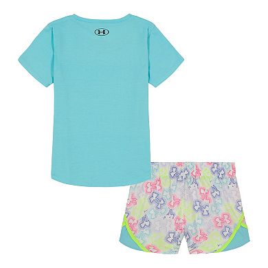 Baby & Toddler Girl Under Armour Logo Burst Tee & Shorts Set