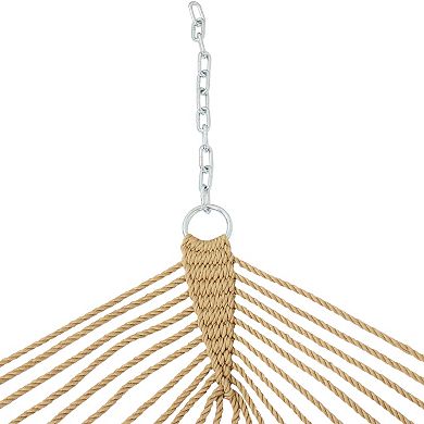 Sunnydaze 2-person Polyester Rope Hammock With Spreader Bars
