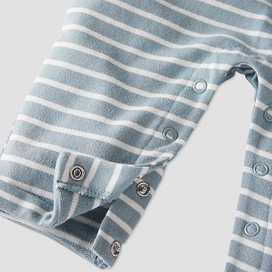 Baby Little Planet by Carter's Organic Cotton Striped Jumpsuit