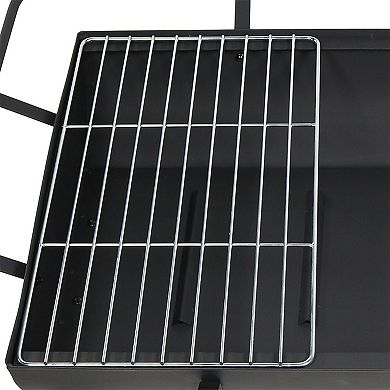 Sunnydaze 36 in Northland Grill Steel Fire Pit with Grate, Poker, and Cover