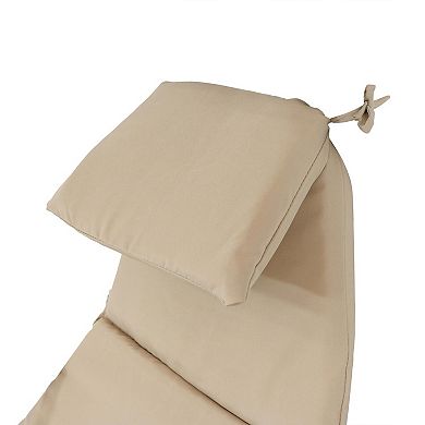 Sunnydaze Outdoor Hanging Lounger Replacement Cushion and Umbrella - Beige