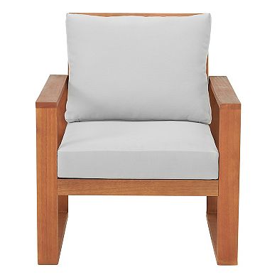 Alaterre Furniture Weston Conversation Patio Chair and Coffee Table 3-piece Set