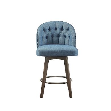 Madison Park Boyle 26-in. Upholstered 360 Degree Swivel Counter Stool